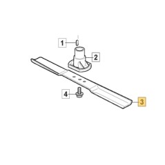 Lama mulching 410 mm ORIGINALE STIGA rasaerba tagliaerba a batteria 1111-9142-02 | Newgardenstore.eu