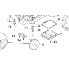 ORIGINAL STIGA Aufsitzmäher Roboter Vorderrad a1500 381007825/1 | Newgardenstore.eu