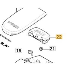 Pulsante stop ORIGINALE STIGA robot tagliaerba rasaerba a1500 - a1000 381600408/0