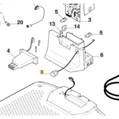 Faisceau de LED ORIGINAL STIGA a1500 rtk robot tondeuse 122063042/0