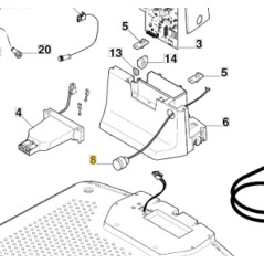 LED harness ORIGINAL STIGA a1500 rtk robot lawnmower mower 122063042/0 | Newgardenstore.eu