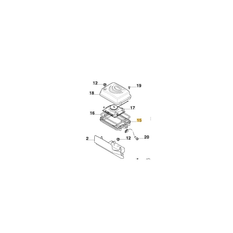 Scatola inferiore ORIGINALE STIGA robot tagliaerba a1500 rtk 322110165/0