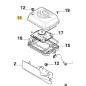 Scatola superiore GNSS ORIGINALE STIGA robot tagliaerba a1500 rtk 322110164/0