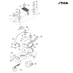 Pacco batteria 25V - 2.5 Ah ORIGINALE STIGA a750 rtk robot rasaerba 381600607/0 | Newgardenstore.eu