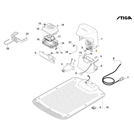 ORIGINAL STIGA a750 rtk robot cortacésped PCB 122720261/0 | Newgardenstore.eu