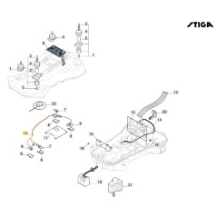 ORIGINAL STIGA a3000 rtk robot cortacésped arnés sensor 122063049/0 | Newgardenstore.eu