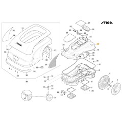 ORIGINAL STIGA a3000 rtk Roboter-Rasenmäher Mähkörper 322110181/0 | Newgardenstore.eu