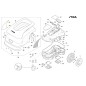 Right-hand cover ORIGINAL STIGA a3000 rtk robot lawnmower 322110191/0