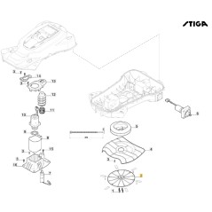 Disco lama ORIGINALE STIGA a3000 rtk robot rasaerba tagliaerba 322465664/0