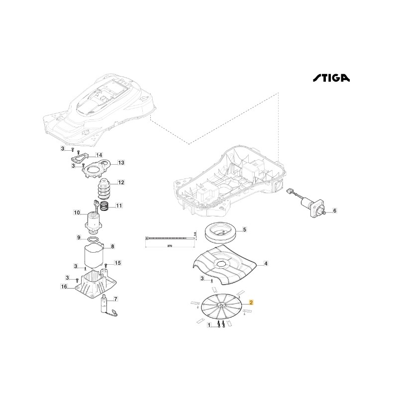 ORIGINAL STIGA a3000 rtk disco cuchilla robot cortacésped 322465664/0