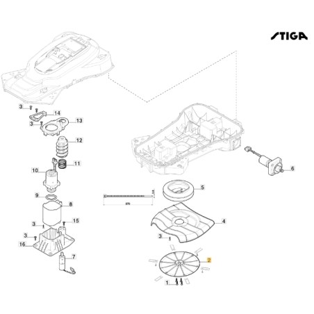 Disco lama ORIGINALE STIGA a3000 rtk robot rasaerba tagliaerba 322465664/0 | Newgardenstore.eu