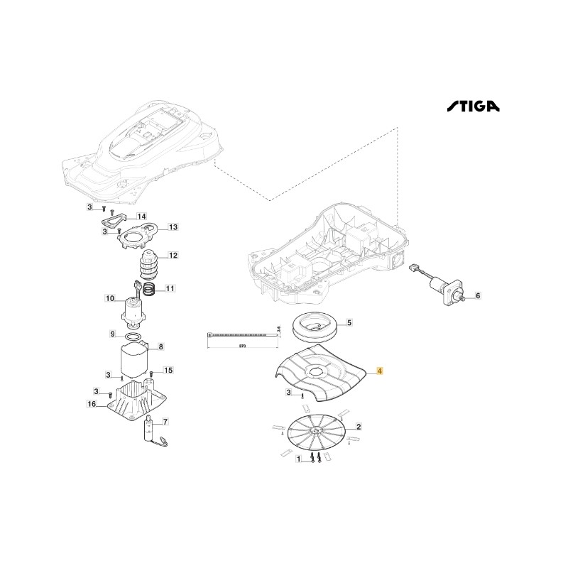 Soufflet de protection moteur ORIGINAL STIGA a3000 rtk robot tondeuse 322110187/0