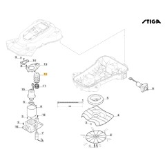 ORIGINAL STIGA a3000 Roboter-Rasenmäher Messerhöheneinstellschraube 322784972/0