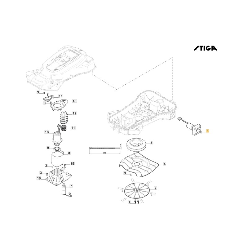 Motoriduttore ORIGINALE STIGA a3000 rtk robot rasaerba tagliaerba 381395007/0