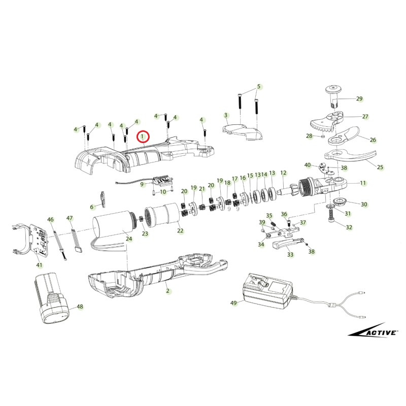 ORIGINAL ACTIVE cárter derecho, tijera modelo tigercut 32 026298