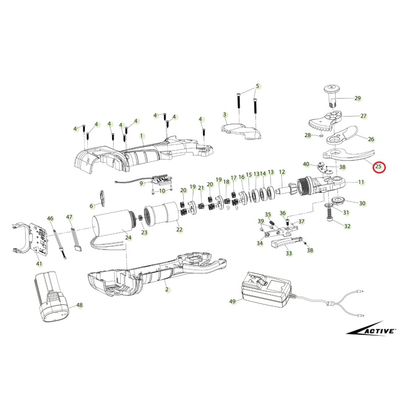 ORIGINAL ACTIVE Schere mit festem Messer, Modell tigercut 32 026313