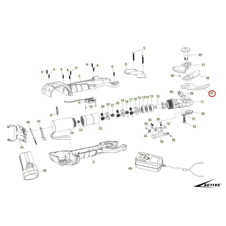 ORIGINAL ACTIVE Schere mit festem Messer, Modell tigercut 32 026313 | Newgardenstore.eu