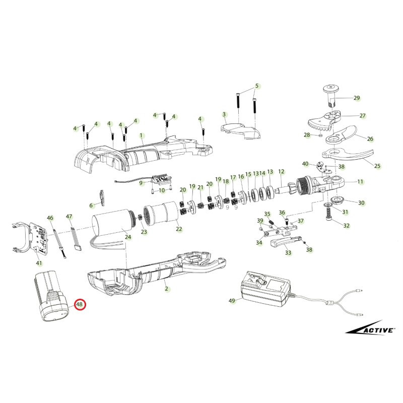 ORIGINAL ACTIVE motor tijera desbrozadora modelo tigercut 32 027007