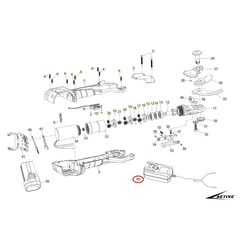 ORIGINAL ACTIVE cargador de bateria tijeras modelo tigercut 32 027008