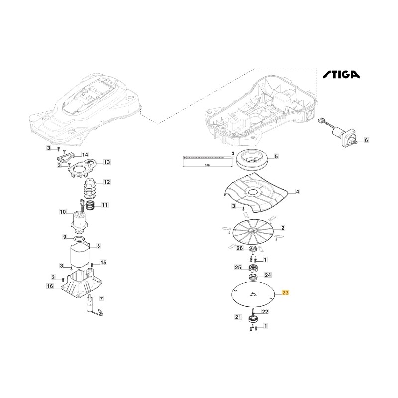 Disc ORIGINAL STIGA a7500 rtk robot lawnmower 122465667/0