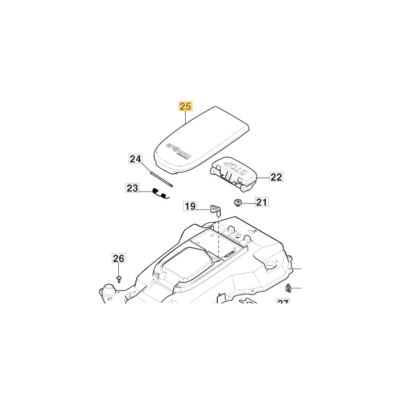 Copertura display - a1500 ORIGINALE STIGA robot tagliaerba rasaerba 381119741/0