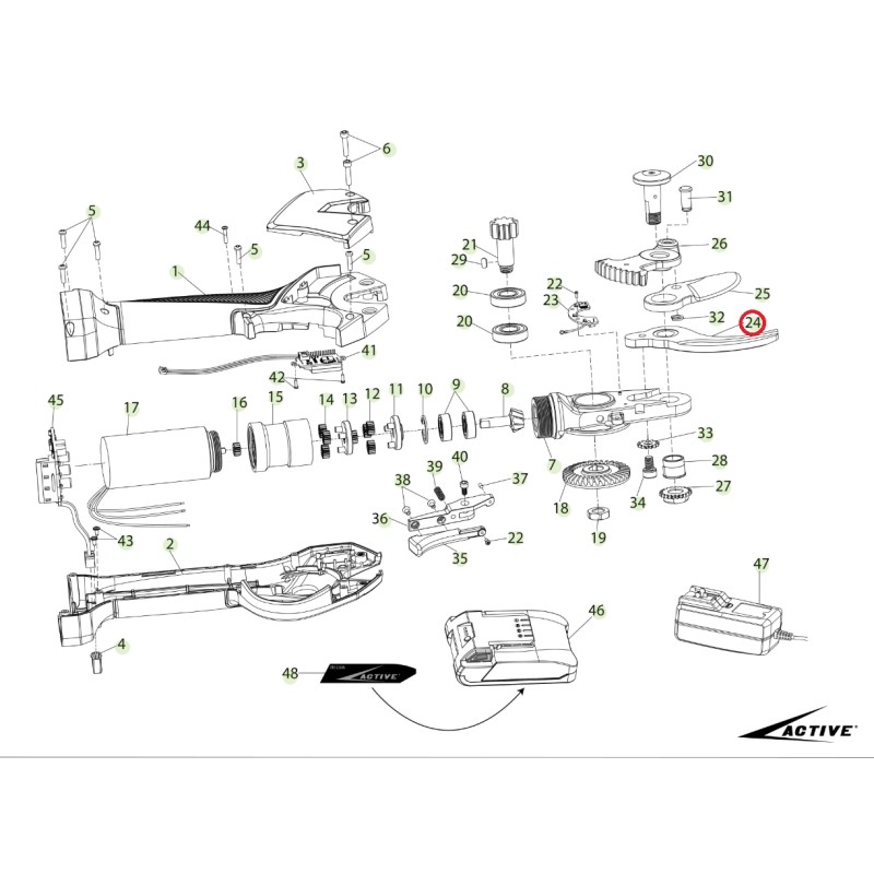 ORIGINAL ACTIVE Scherensäge mit festem Blatt, Modell tigercut 35 025965