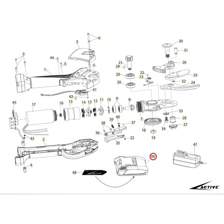 Batteria ORIGINALE ACTIVE forbice modello tigercut 35 026267 | Newgardenstore.eu