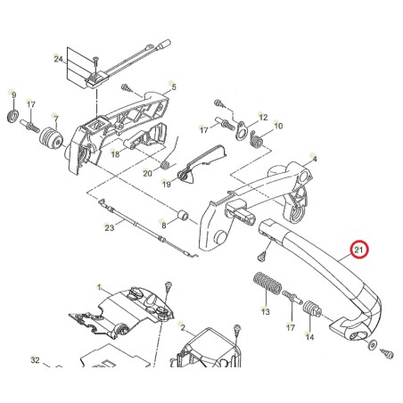 ORIGINAL ACTIVE chainsaw handle models 28.28 024142 | Newgardenstore.eu