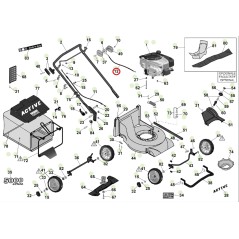 ORIGINAL ACTIVE Gaszug-Rasenmäher Modelle 4300 - 5800 050069 | Newgardenstore.eu