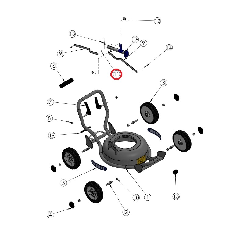 ORIGINAL GRIN plastic washer lawnmower mower bm37-82v - hm37 PRT-0148