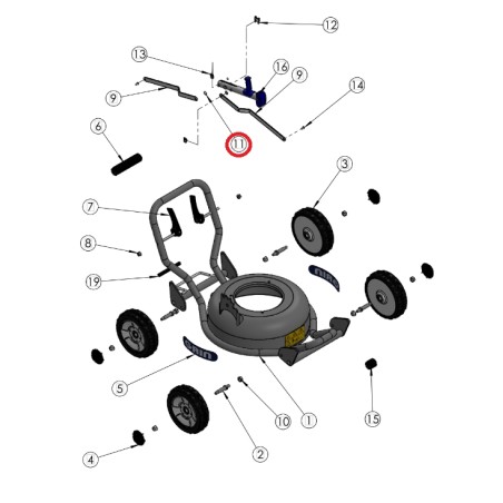 ORIGINAL GRIN plastic washer lawnmower mower bm37-82v - hm37 PRT-0148 | Newgardenstore.eu