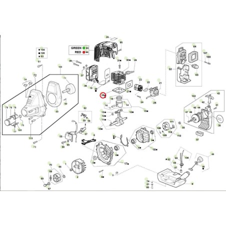 Joint de cylindre ORIGINAL ACTIVE débroussailleuse modèles 2.5 - 2.9 022115 | Newgardenstore.eu