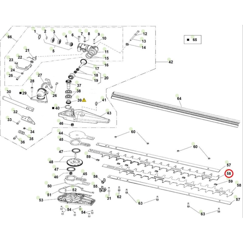 ORIGINAL ACTIVE hedge trimmer blade 560 mm ultralight models 022070