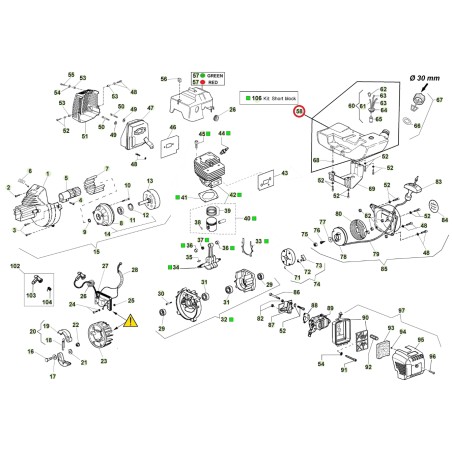 Kit de réservoir de débroussailleuse ORIGINAL ACTIVE modèles 3.5 - 4.0 (E1) 025370 | Newgardenstore.eu