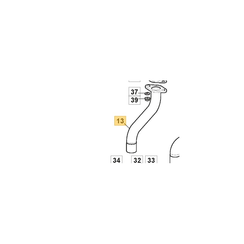 Tubo scarico collettore marmitta dX trattorino motore bicilindrico STIGA TRE586V 118738278/0