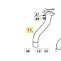 Tubo scarico collettore marmitta dX trattorino motore bicilindrico STIGA TRE586V