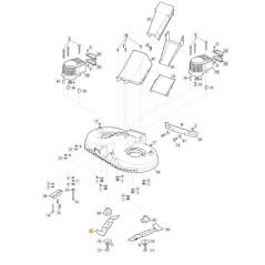 ORIGINAL STIGA tracteur de pelouse freedom 28e lame combinée droite 184109506/0 | Newgardenstore.eu