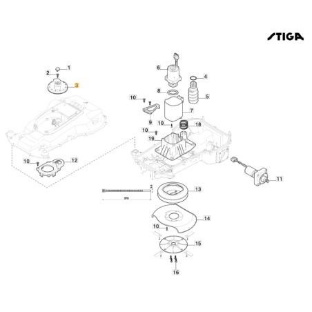 ORIGINAL STIGA Roboter-Rasentraktor Mäher g1200 - g600 322399870/0 | Newgardenstore.eu