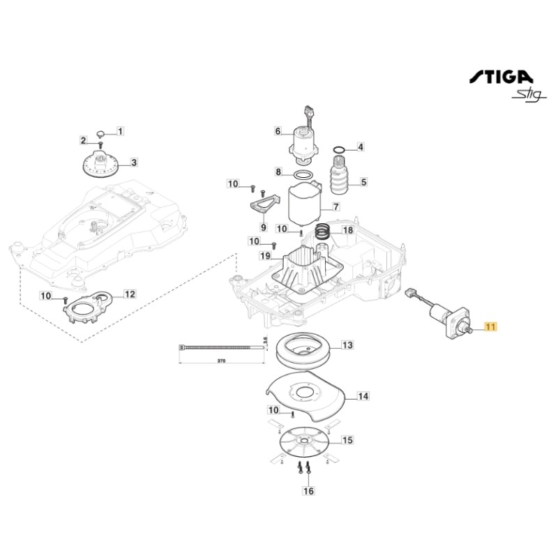 ORIGINAL STIGA robot cortacésped Stig - g300 381395003/0