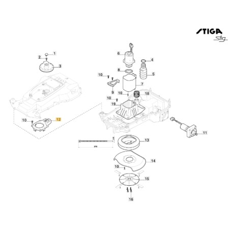 ORIGINAL STIGA Roboter-Rasenmäher Stig - g300 322110132/0 | Newgardenstore.eu