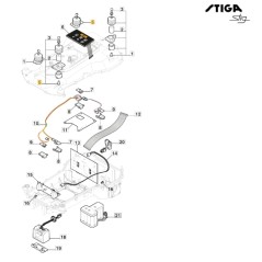 ORIGINAL STIGA tractor de césped cortacésped amortiguador conjunto Stig 381394801/0 | Newgardenstore.eu