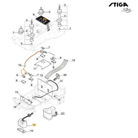 ORIGINAL STIGA robot lawnmower mower recharging contact kit 381394804/0 | Newgardenstore.eu