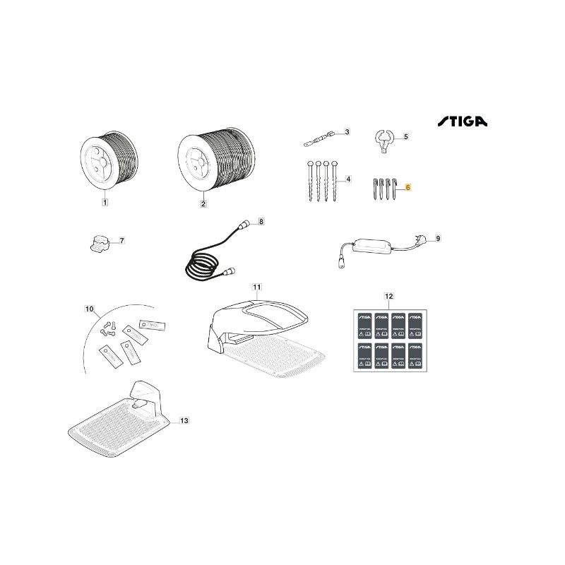 Chiodi filo perimetrale ORIGINALE STIGA robot rasaerba tagliaerba 1127-0006-01