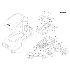 Coprimozzo ORIGINALE STIGA robot rasaerba tagliaerba g300 - stig300 322110853/0