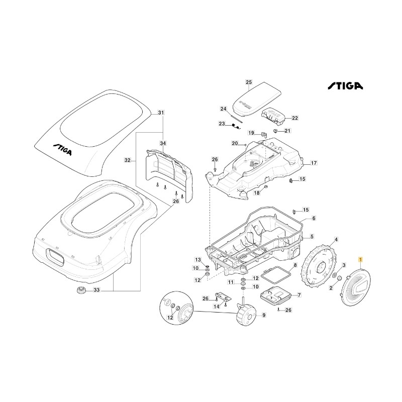 ORIGINAL STIGA Roboter-Rasenmäher g300 - stig300 322110853/0