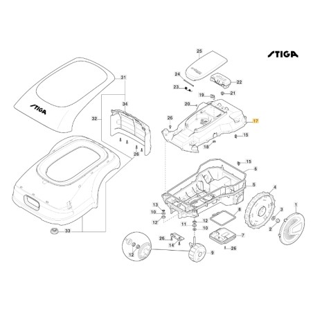 ORIGINAL STIGA robot lawnmower mower stig300 322110197/0 | Newgardenstore.eu