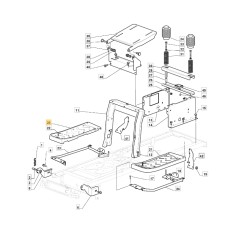 Marchepied droit ORIGINAL STIGA tracteur de pelouse 1330m - 1430h 325500041/1