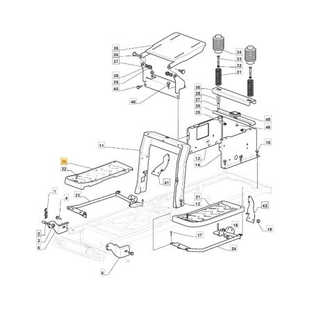 Marchepied droit ORIGINAL STIGA tracteur de pelouse 1330m - 1430h 325500041/1 | Newgardenstore.eu