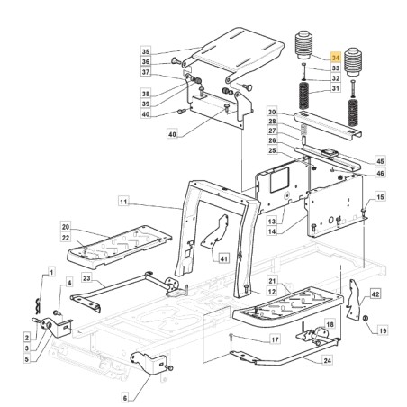 Sitzfederkappe ORIGINAL STIGA Rasenmähertraktor 1328h 325600148/0 | Newgardenstore.eu