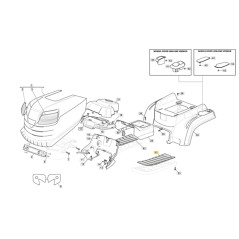 Couvre-pieds gauche ORIGINAL STIGA tracteur de pelouse 1330m 325110385/0